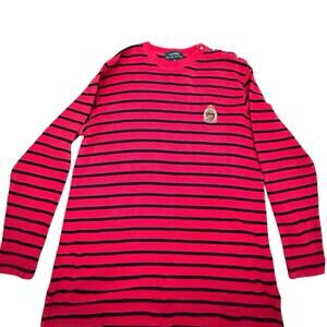 Vintage Lauren Ralph Lauren Red Blue Striped embroidered crest thermal SZ Small